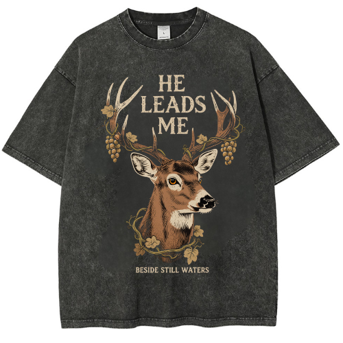 Leads Deer Washed T-Shirt